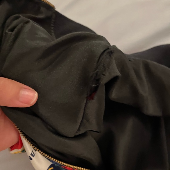 Faux 100% silk vintage bomber - Picture 6 of 8